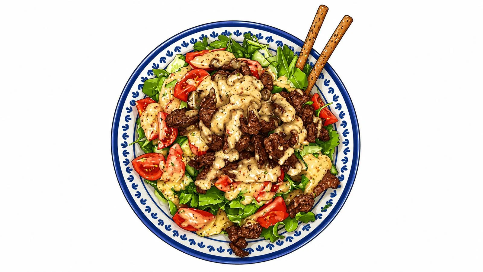 Etli Sezar Salata